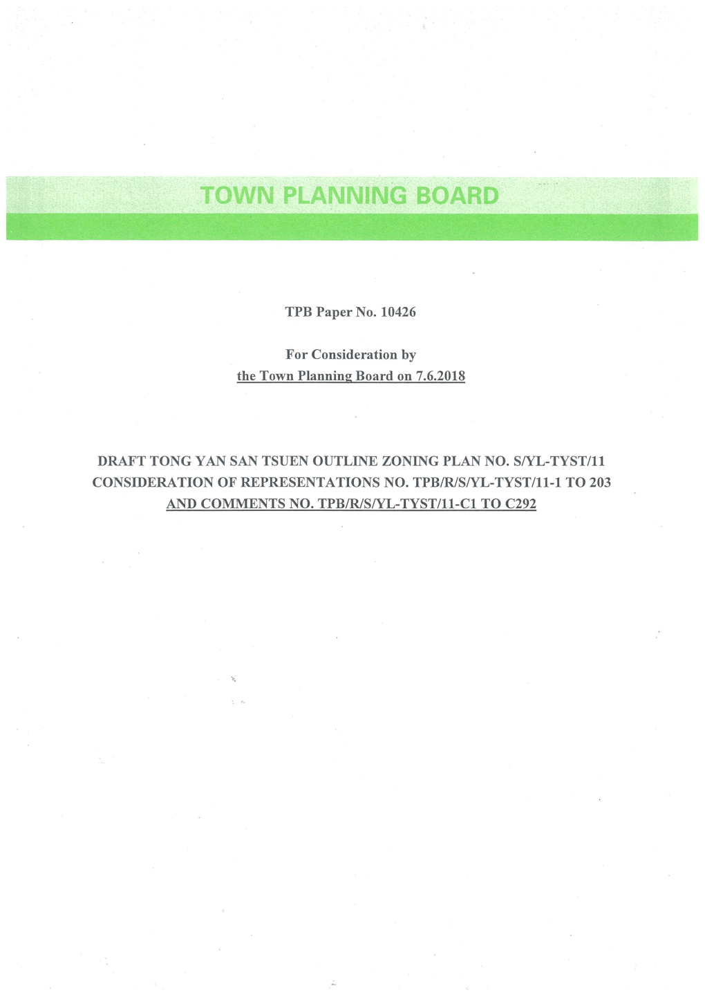 Town Planning Board Paper No. 10426