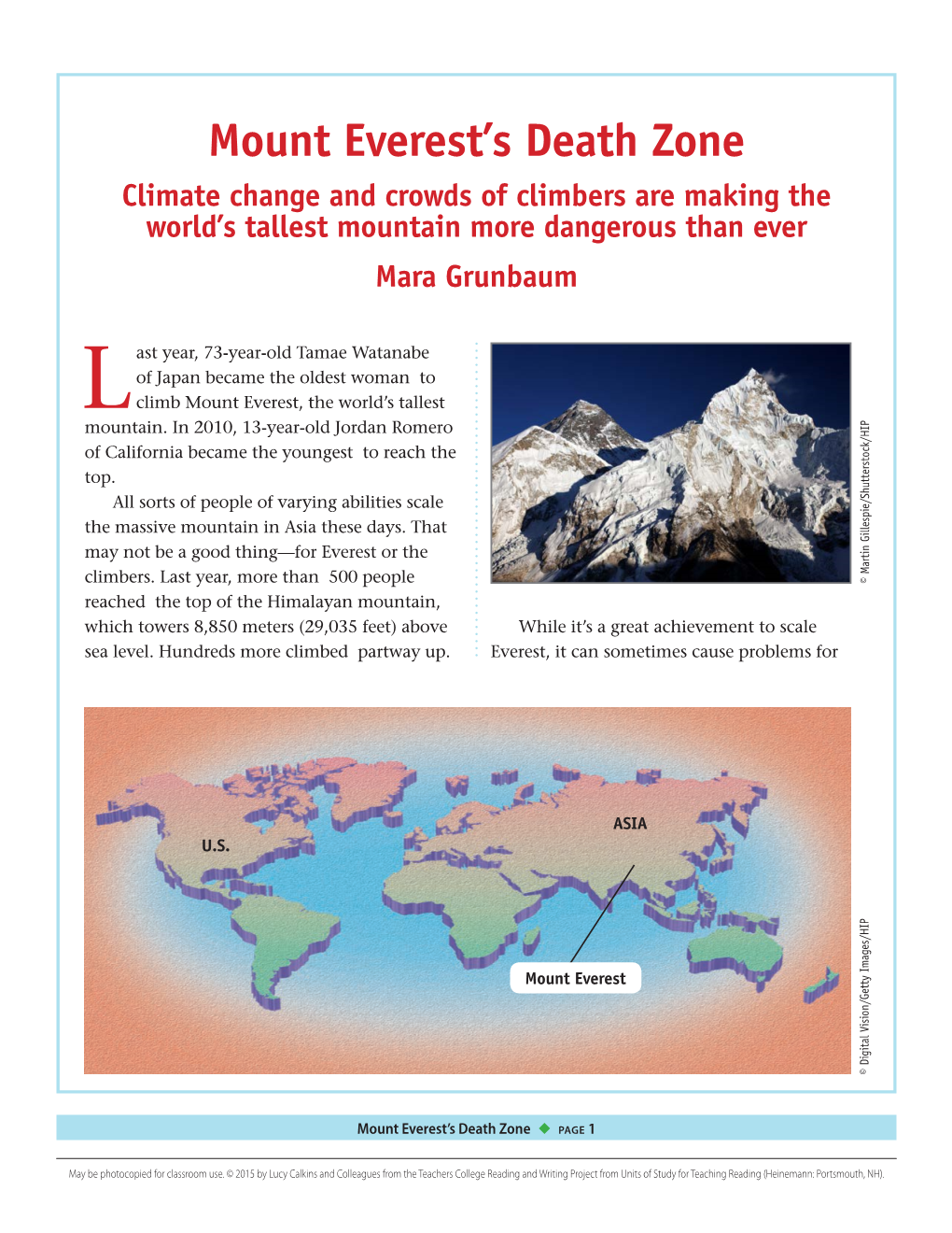 Mount Everest's Death Zone