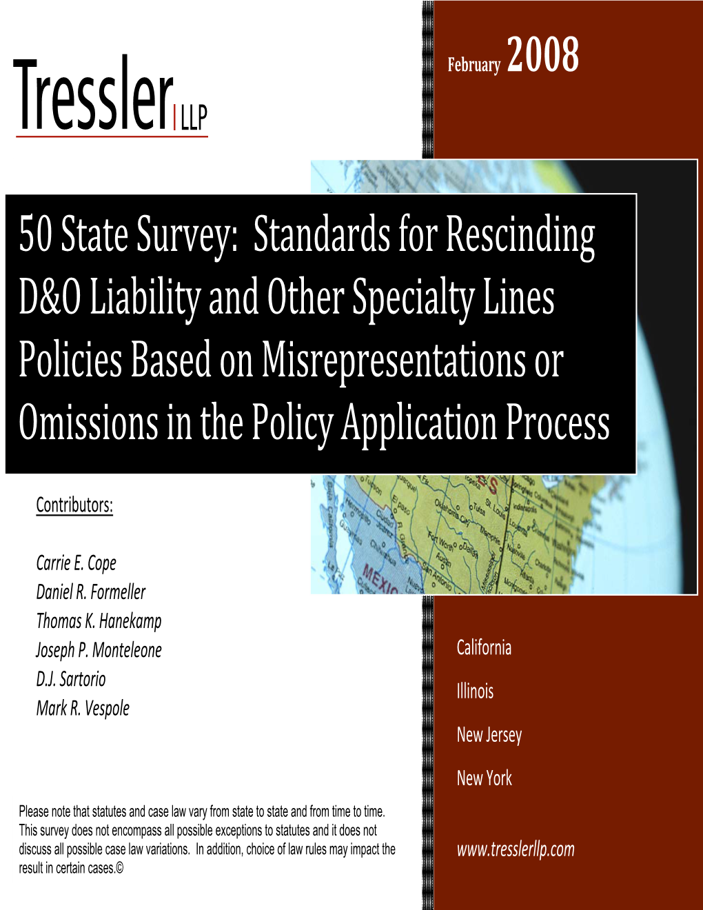 50 State Survey: Standards for Rescinding D&O Liability and Other