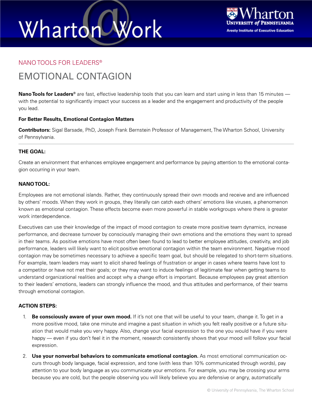 Emotional Contagion