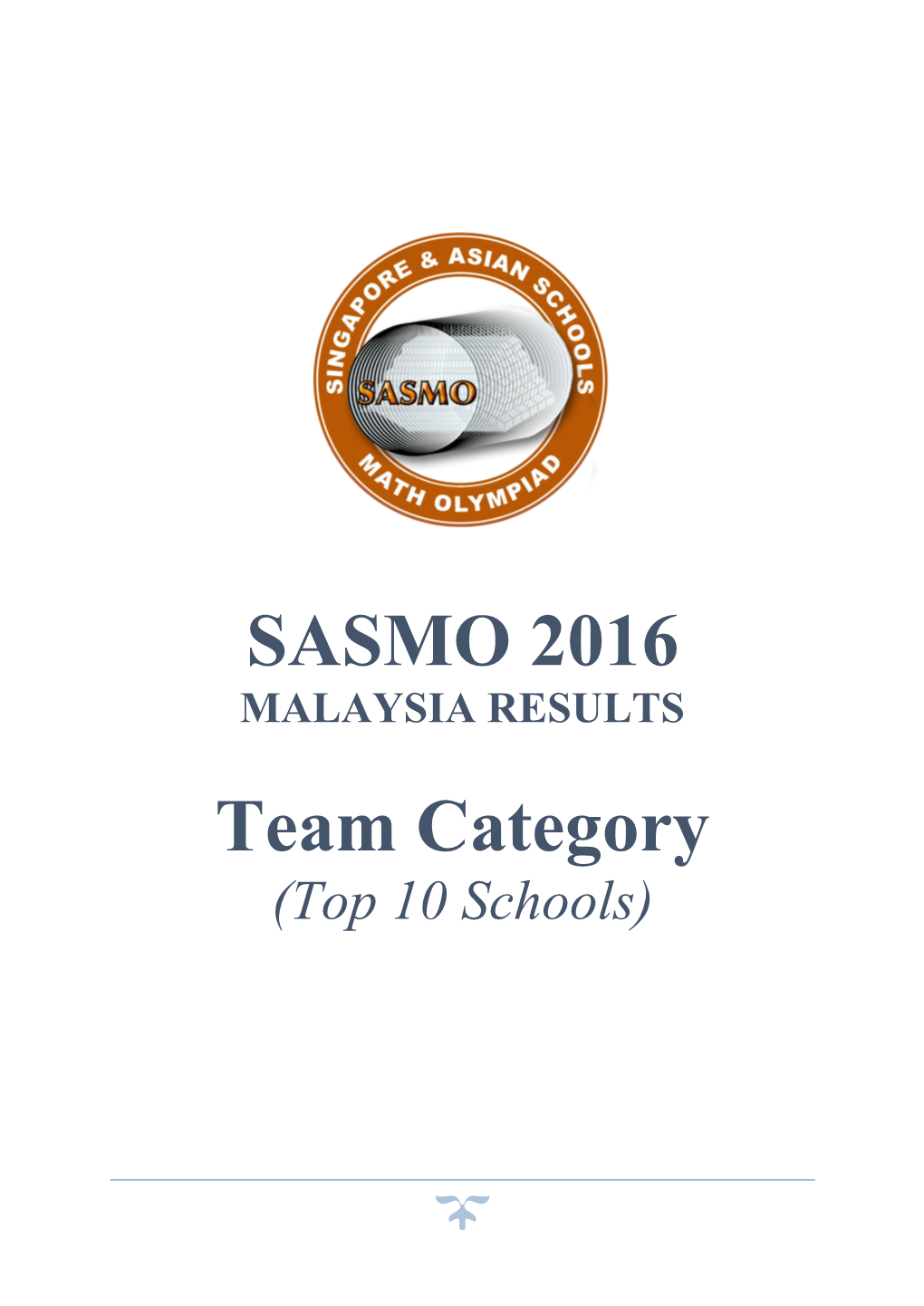 SASMO 2016 Team Category