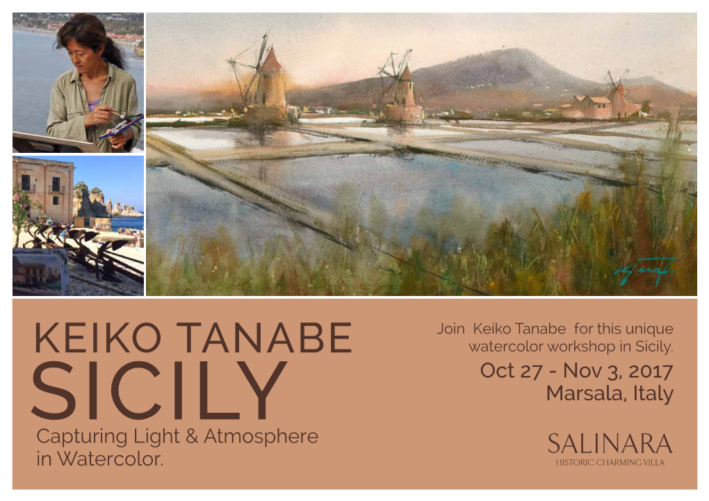 Keiko Tanabe for This Unique KEIKO TANABE Watercolor Workshop in Sicily