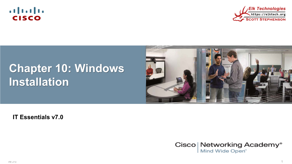Chapter 10: Windows Installation