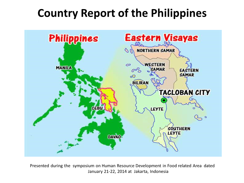 Country Report of the Philippines