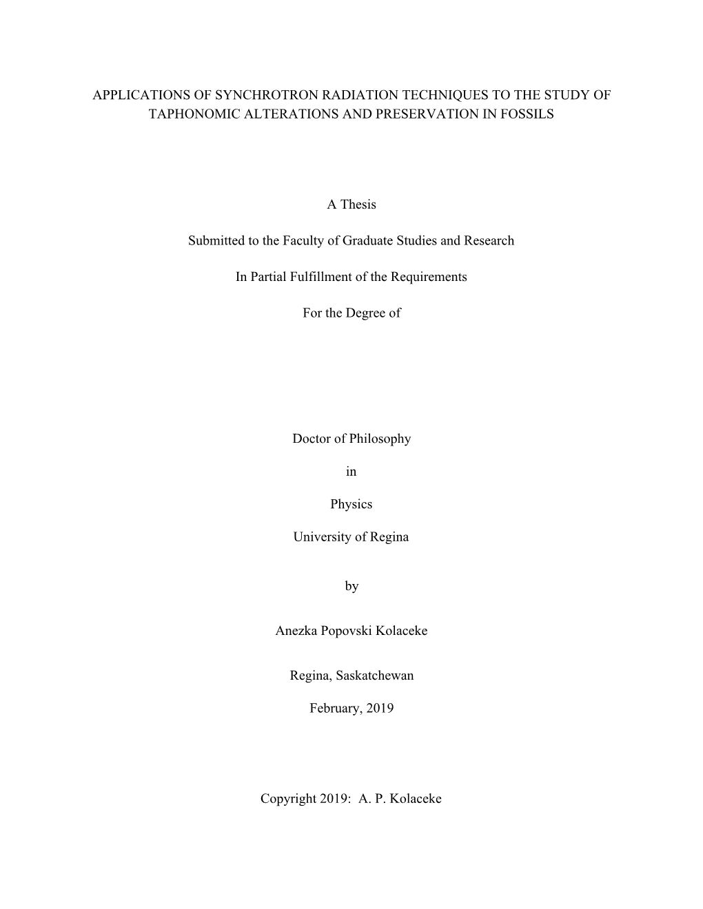 Applications of Synchrotron Radiation Techniques to the Study of Taphonomic Alterations and Preservation in Fossils