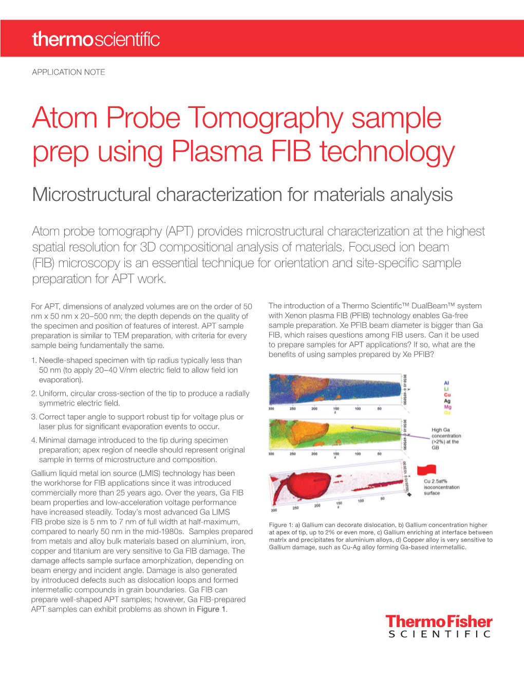 Atom Probe Tomography Sample Prep Using Plasma FIB Technology Microstructural Characterization for Materials Analysis