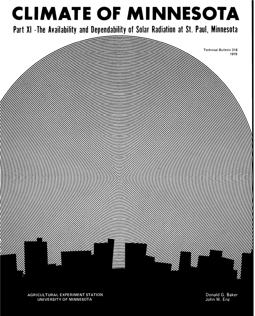 CLIMATE of MINNESOTA Partxi -Theavailability and Dependability of Solar Radiation at St