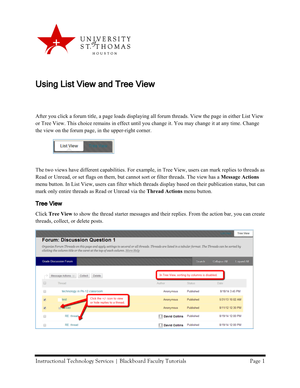 Using List View and Tree View