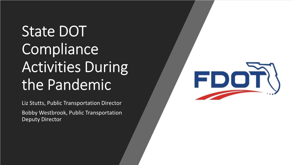 State DOT Compliance Activities During the Pandemic