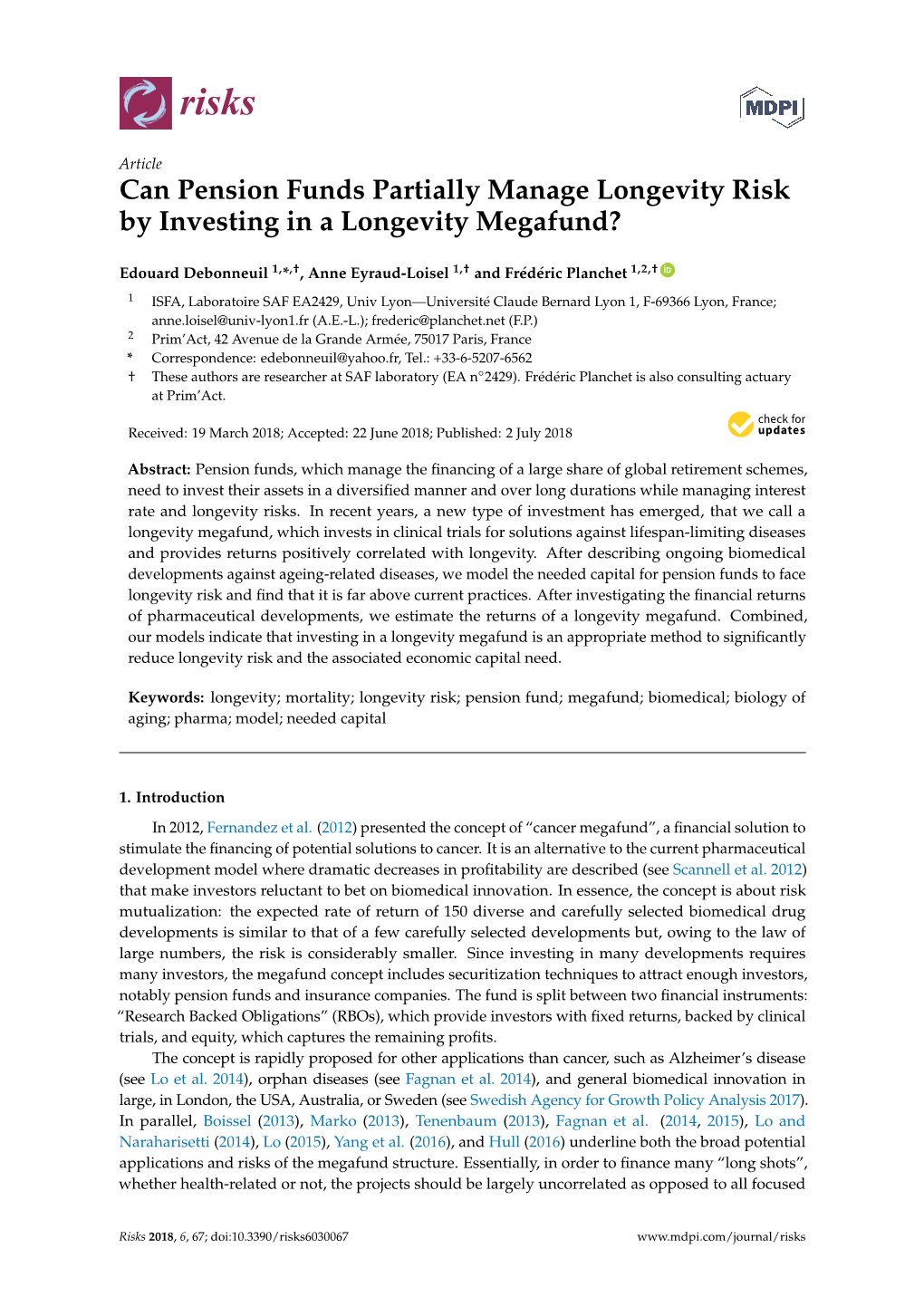 Can Pension Funds Partially Manage Longevity Risk by Investing in a Longevity Megafund?