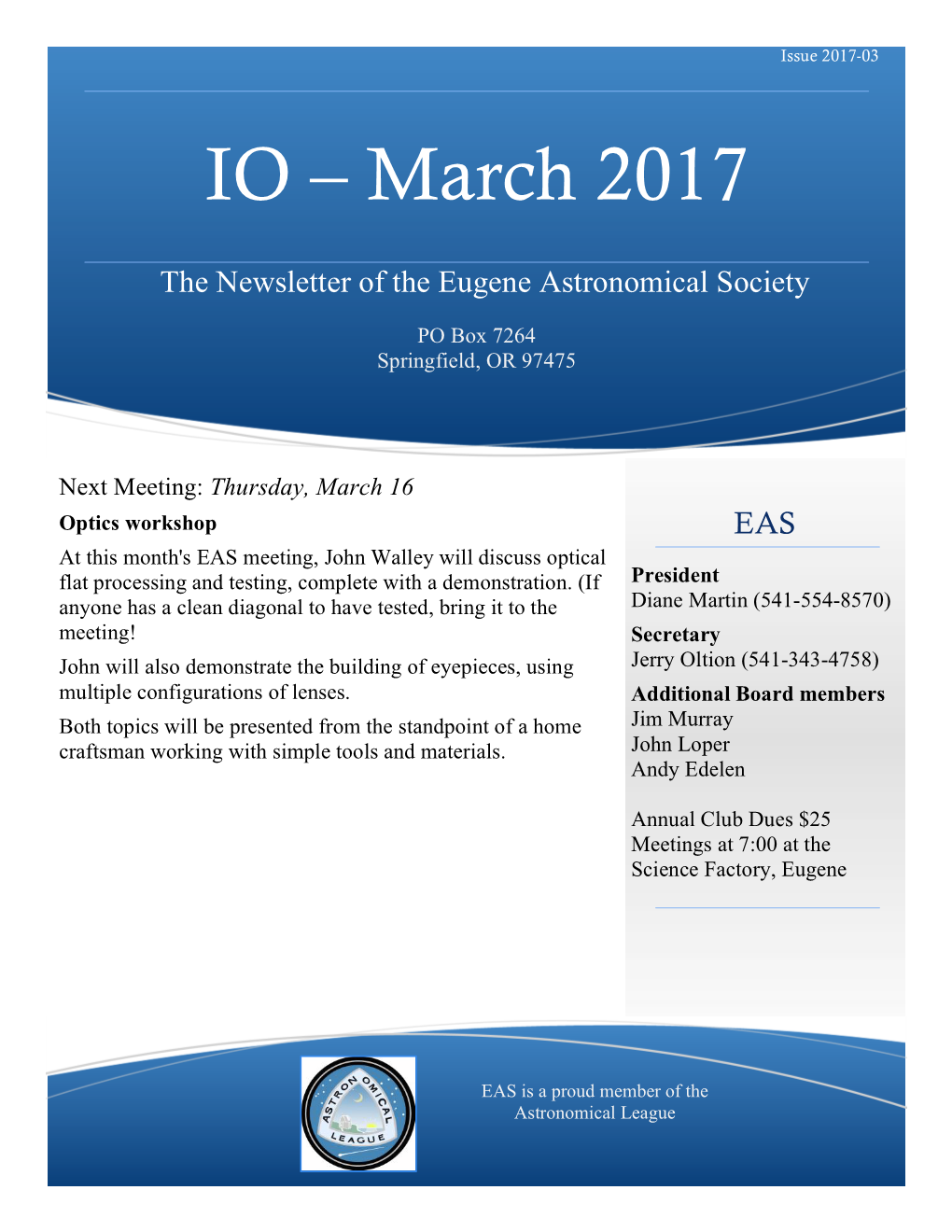 IO – March 2017