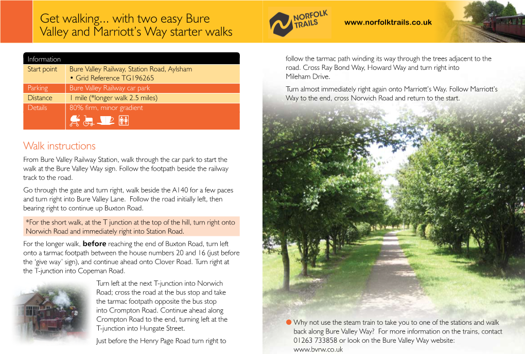 Get Walking... with Two Easy Bure Valley and Marriott's Way Starter