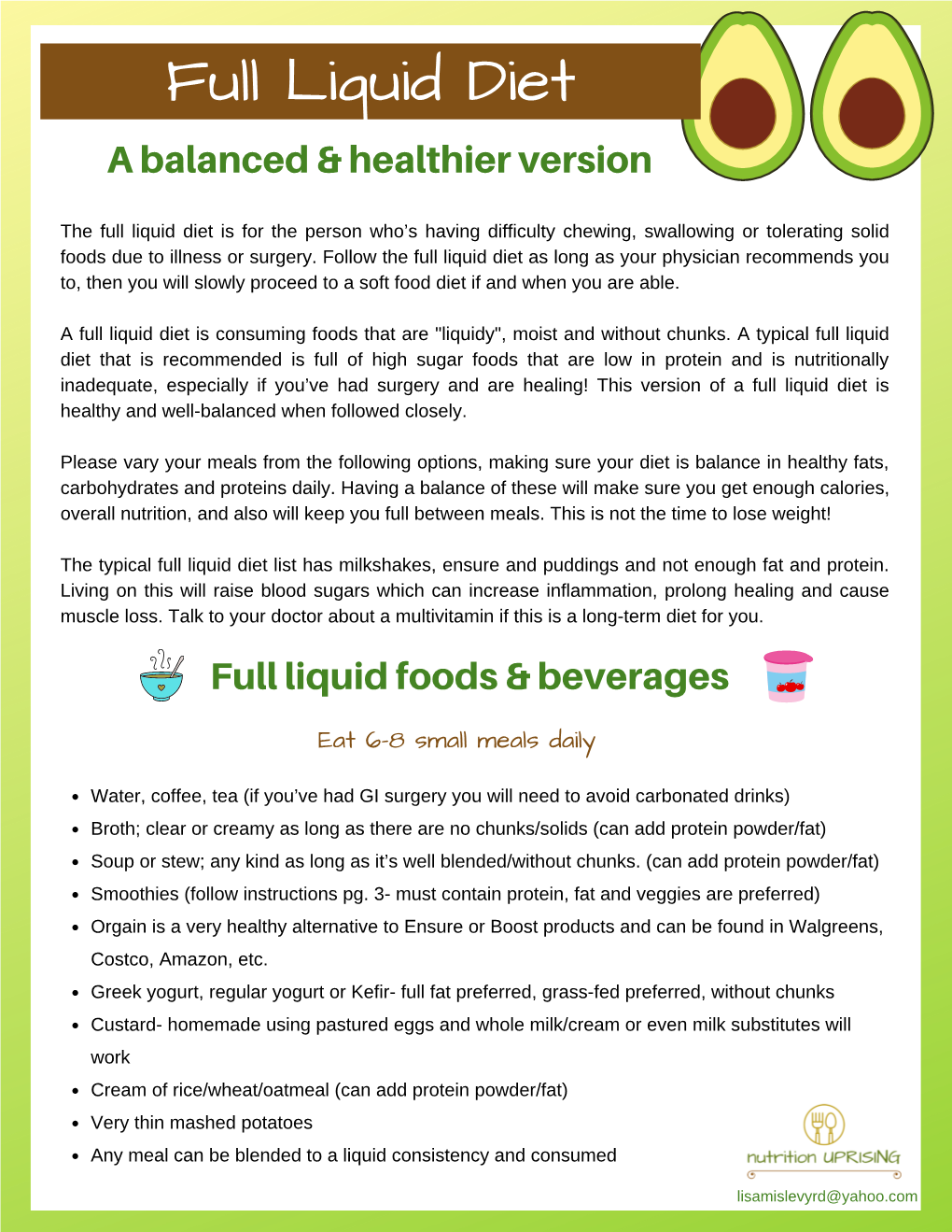 Full Liquid Diet a Balanced & Healthier Version