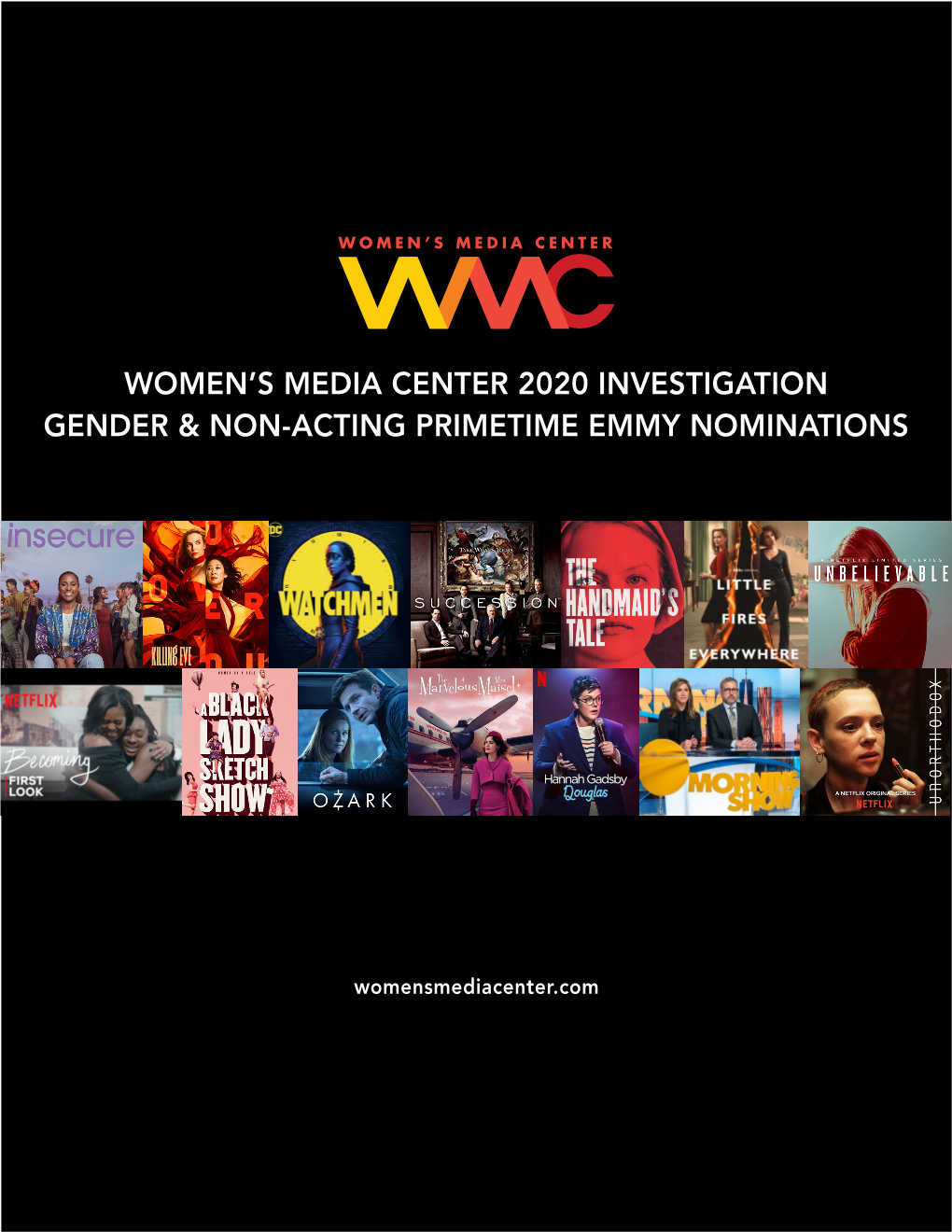 Women's Media Center 2020 Investigation Gender & Non-Acting Primetime Emmy Nominations