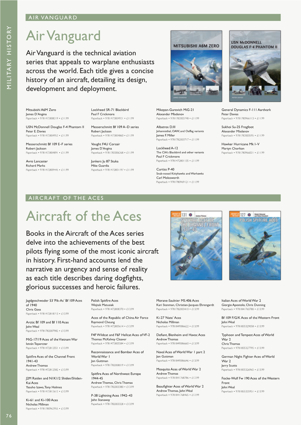 Air Vanguard Aircraft of the Aces