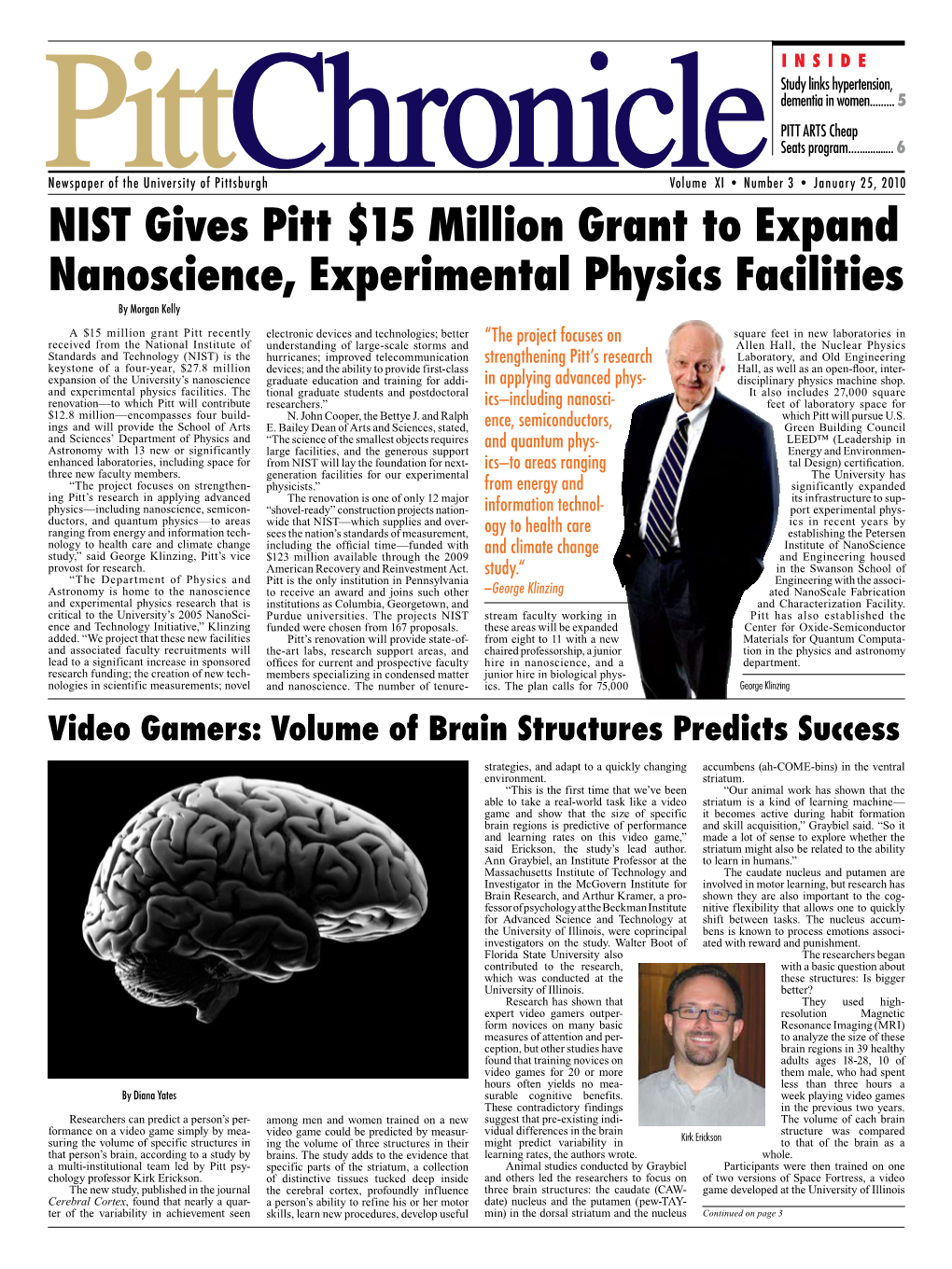NIST Gives Pitt $15 Million Grant to Expand Nanoscience, Experimental Physics Facilities by Morgan Kelly