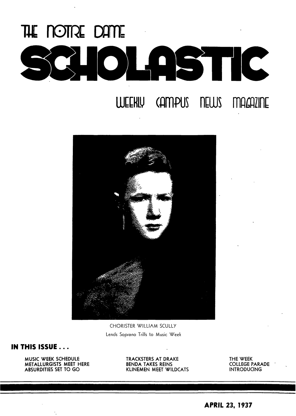 Notre Dame Scholastic, Vol. 70, No. 22