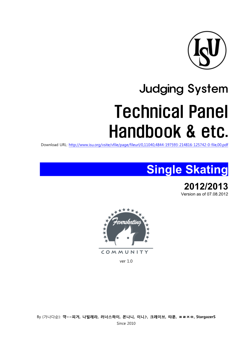 Technical Panel Handbook & Etc