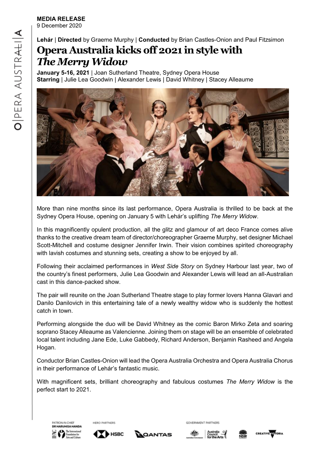 Opera Australia Kicks Off 2021 in Style with the Merry Widow