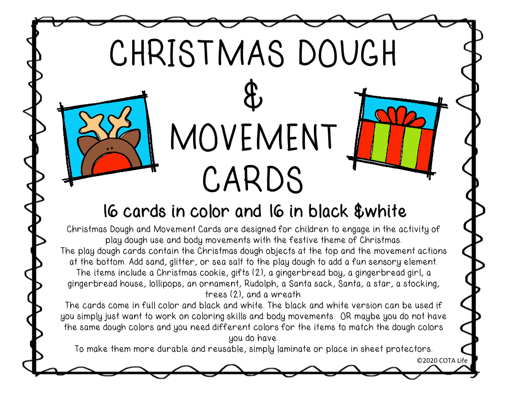 Christmas Dough & Movement Cards