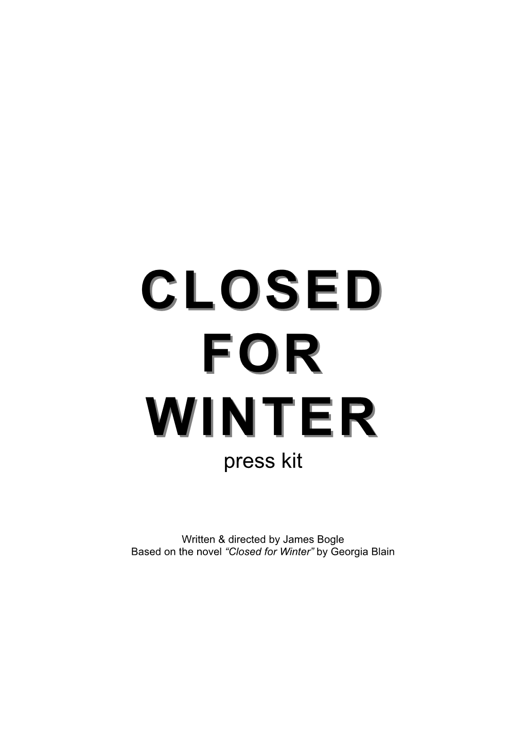 Closed for Winter” by Georgia Blain