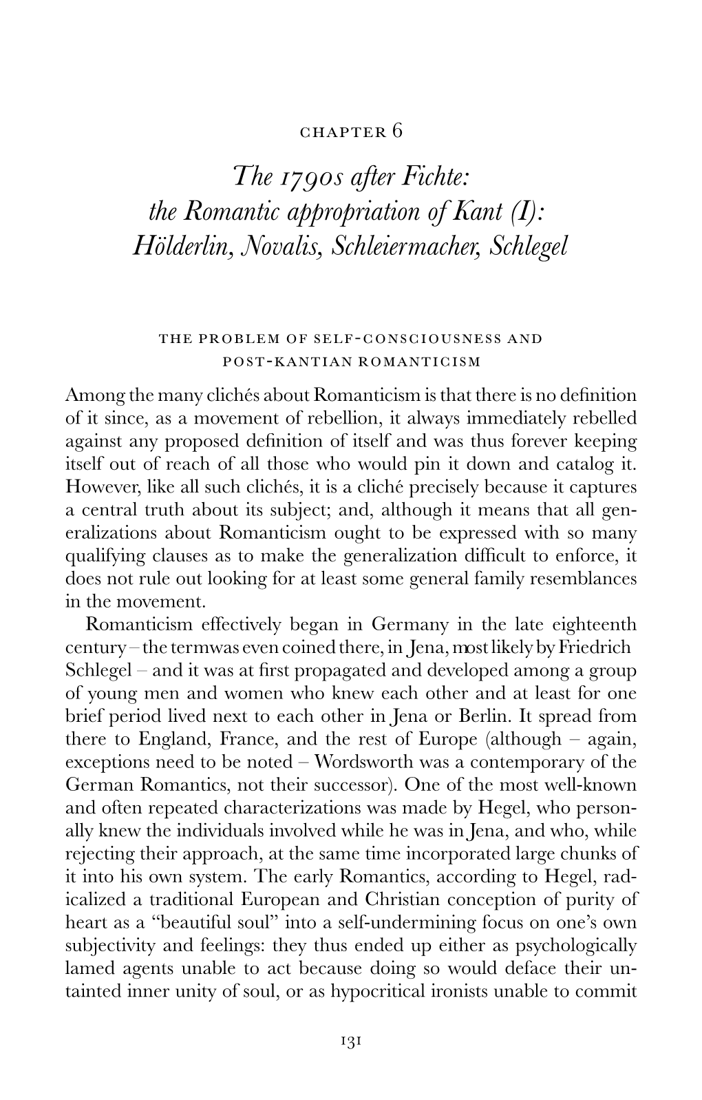 GERMAN PHILOSOPHY 1760-1860: the Legacy of Idealism