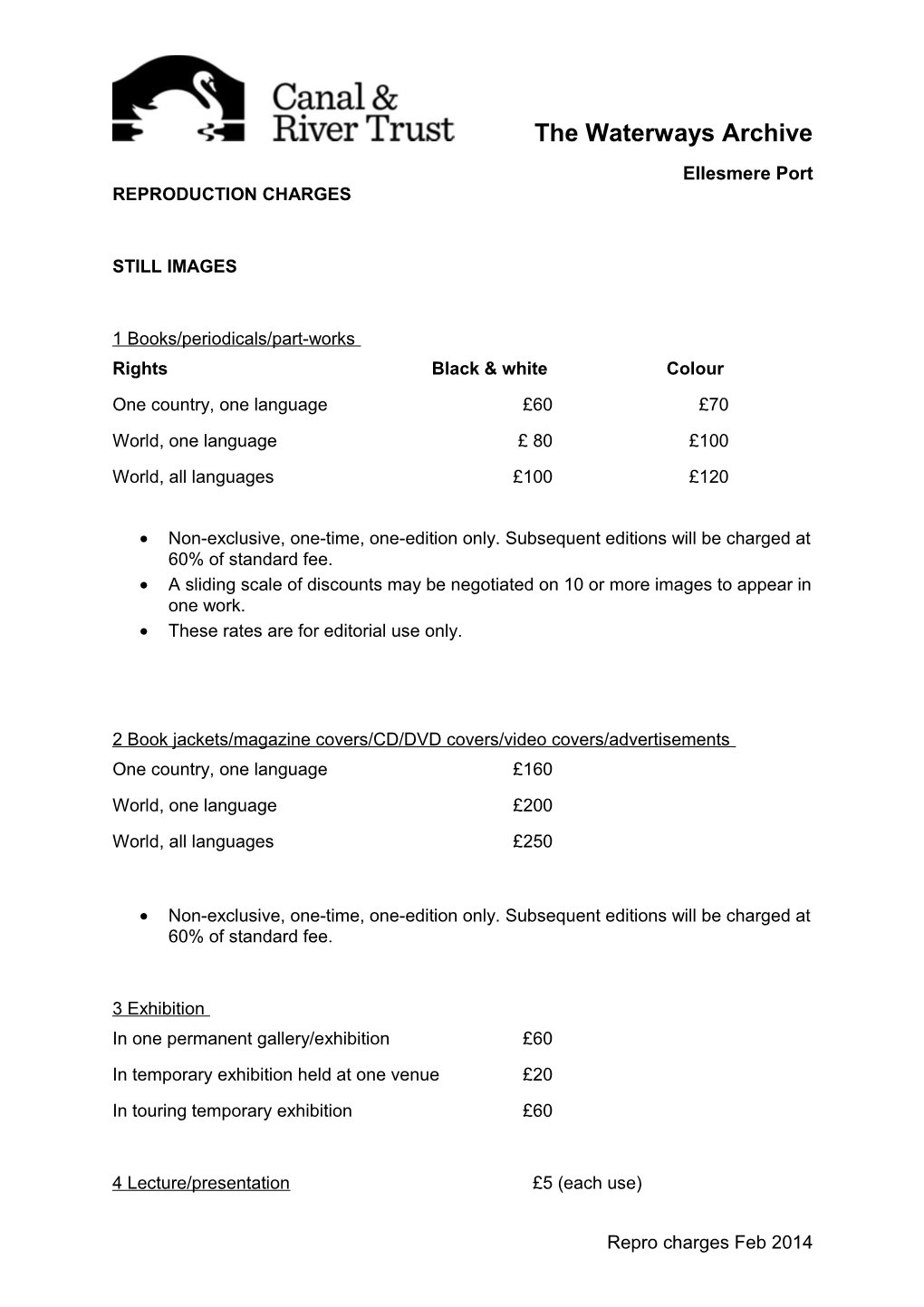 Reproduction Charges