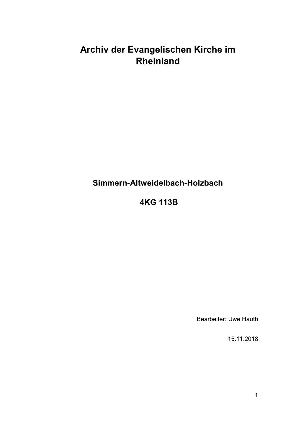 Simmern-Altweidelbach-Holzbach 4KG 113B