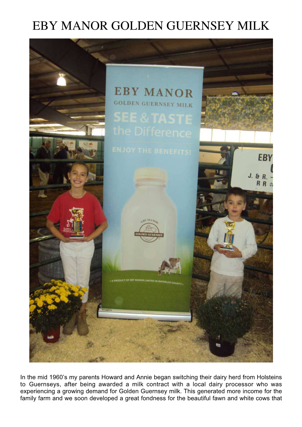 Eby Manor Golden Guernsey Milk