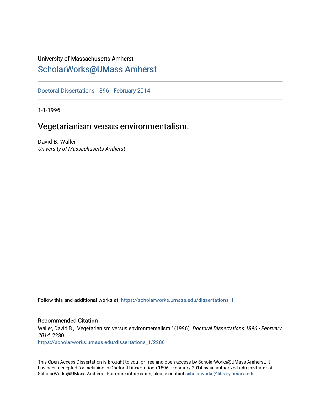 Vegetarianism Versus Environmentalism