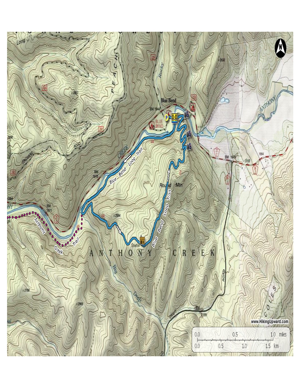 Topo Hike Trails