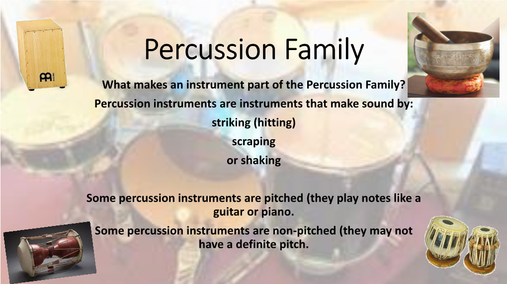 Percussion Family