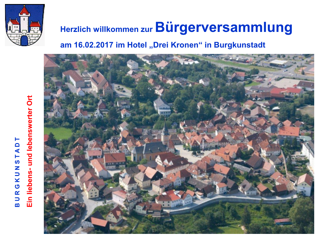 Die Bevölkerung Der Stadt Burgkunstadt Und Ihre Stadtteile