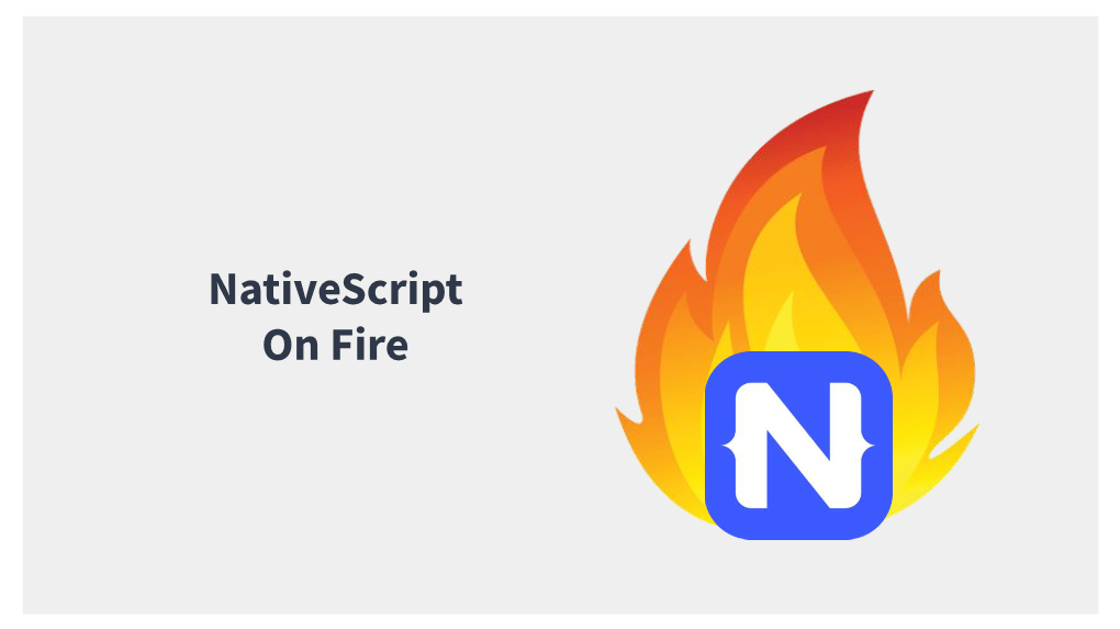 Nativescript on Fire Cross-Platform Development Cross-Plattform Entwicklung