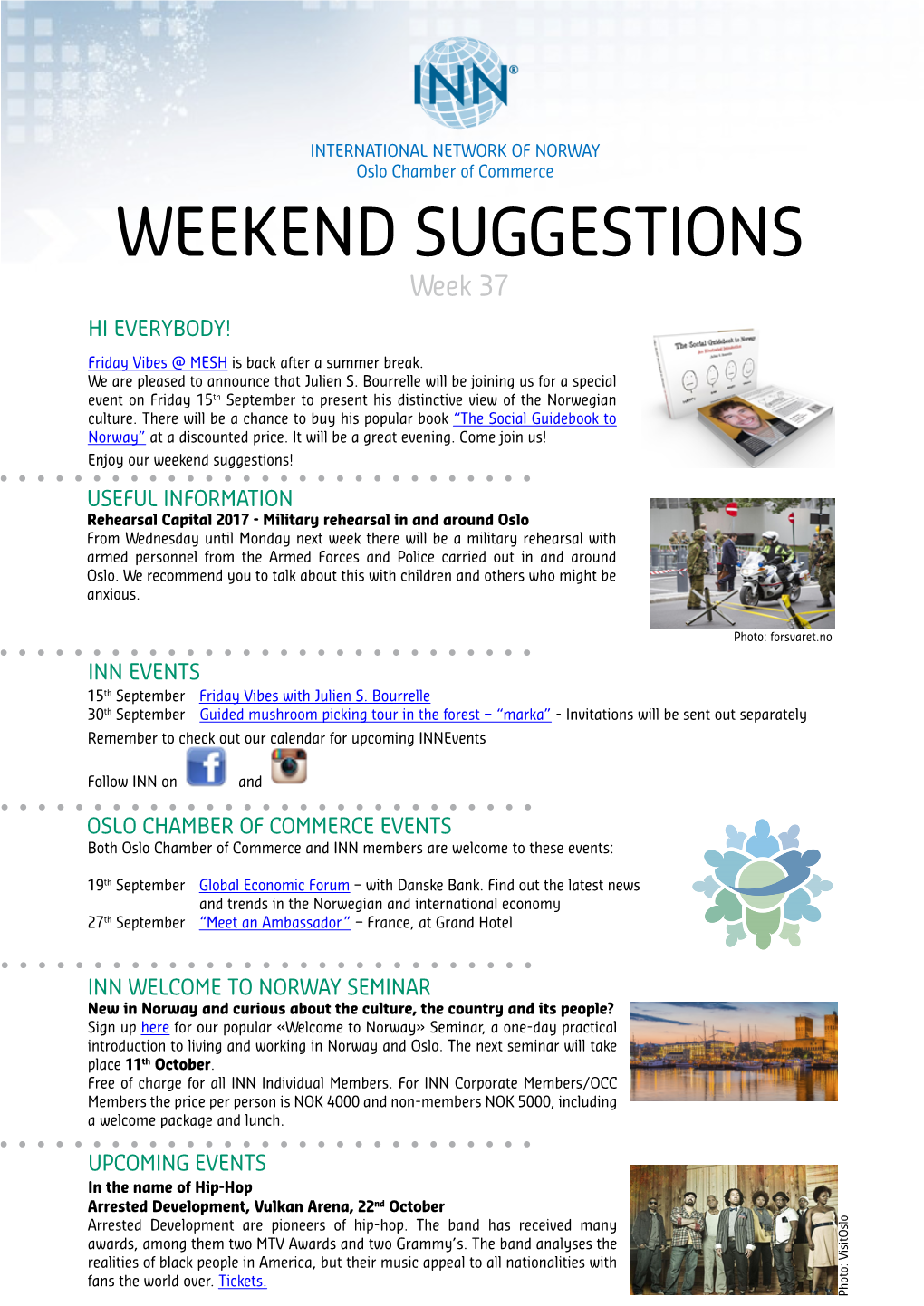 WEEKEND SUGGESTIONS Week 37 HI EVERYBODY! Friday Vibes @ MESH Is Back After a Summer Break