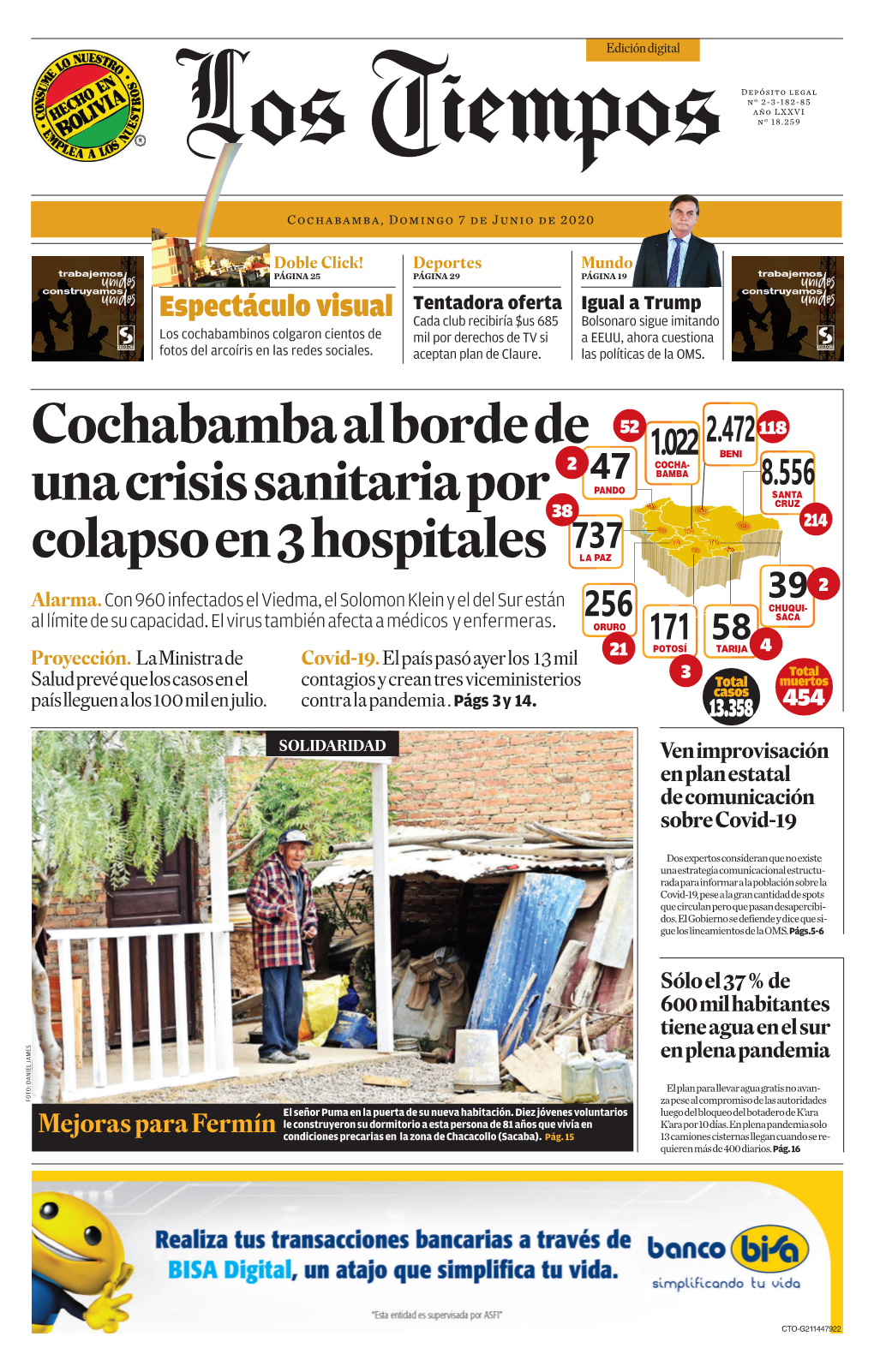 Cochabamba Al Borde De Una Crisis Sanitaria Por Colapso En 3 Hospitales