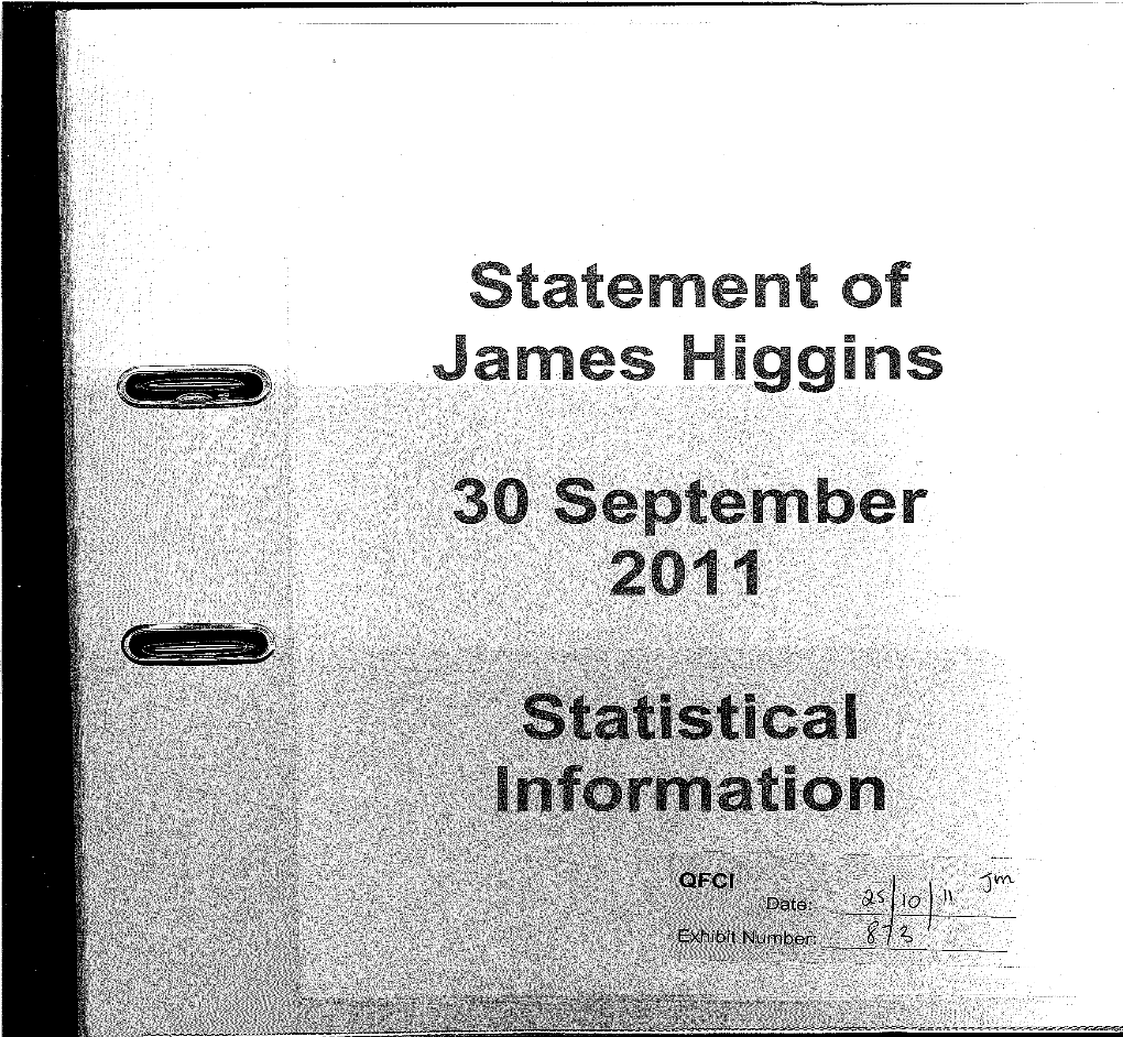 Statement of James Higgins in Relation to Statistical Information