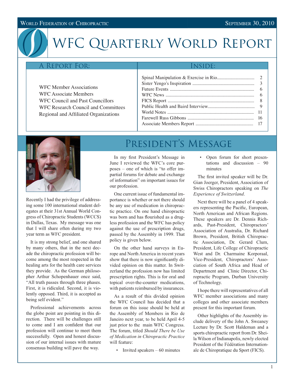 WFC Quarterly World Report