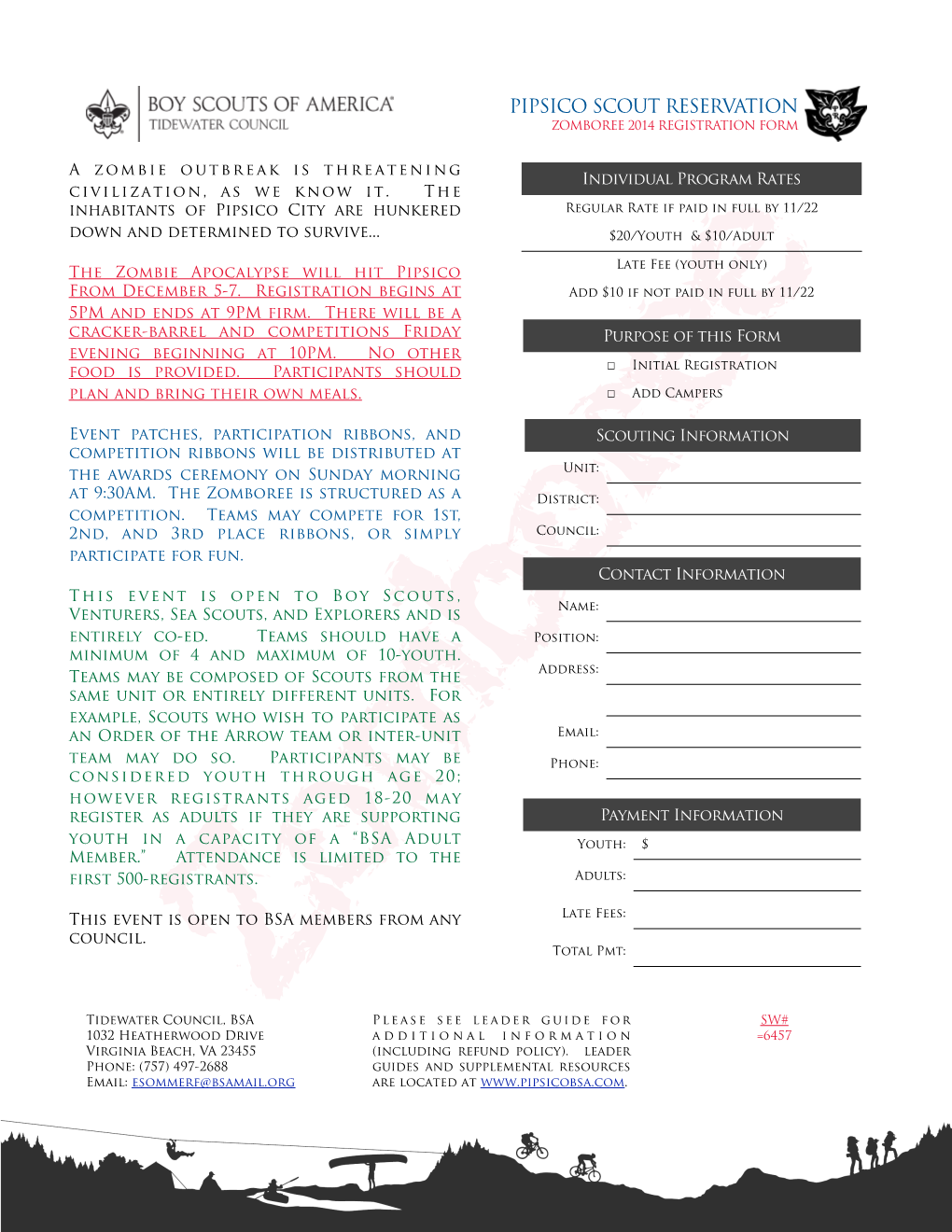 2014 Zomboree Registration Form