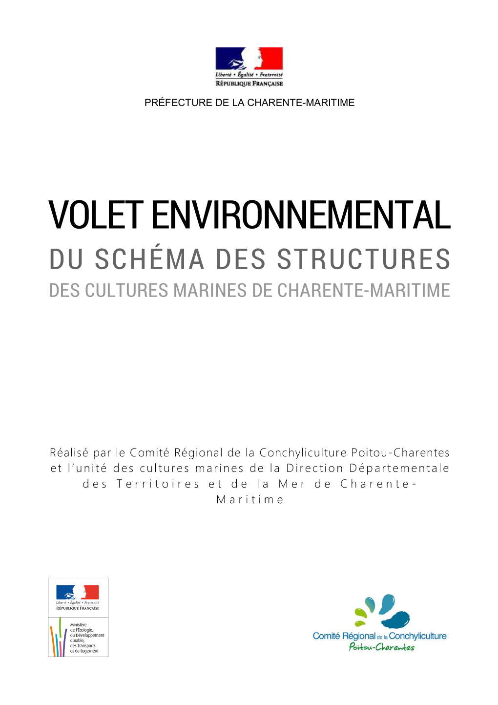 Volet Environnemental Du Schéma Des Structures Des Cultures Marines De Charente-Maritime