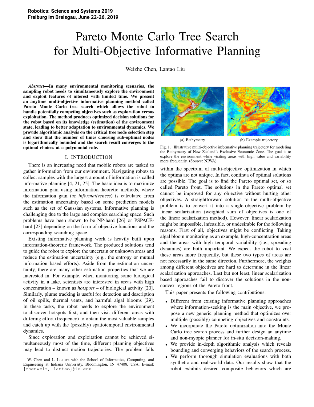 Pareto Monte Carlo Tree Search for Multi-Objective Informative Planning