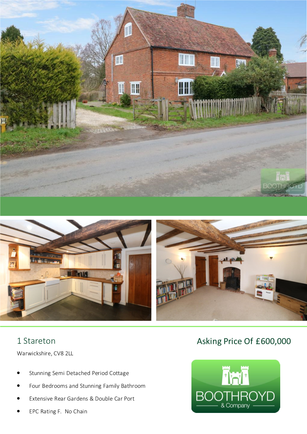 Asking Price of £600,000 1 Stareton