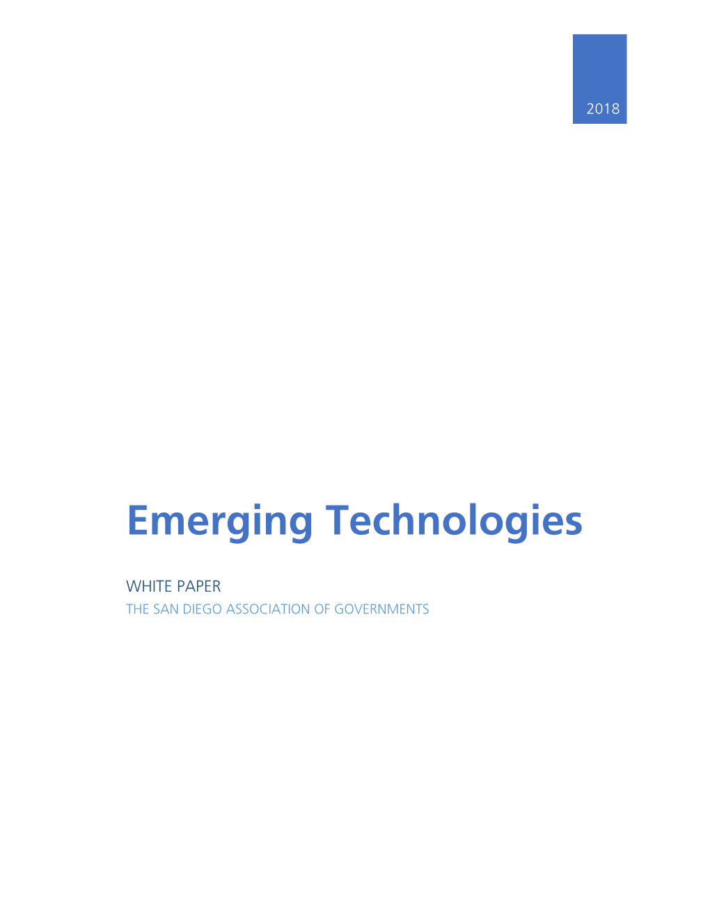 Emerging Technologies White Paper [PDF, 4223