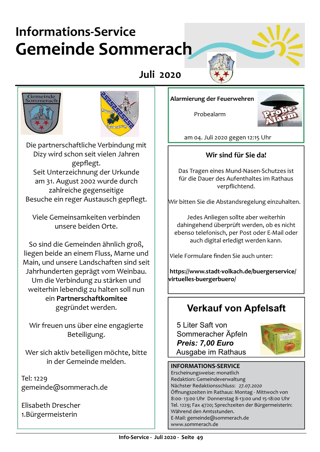 2020-07 Infoservice Und Gottesdienste.Indd