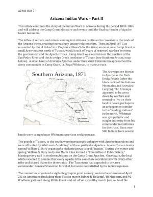 Arizona Indian Wars – Part II