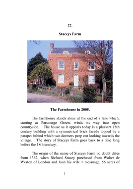 22. Staceys Farm the Farmhouse in 2005