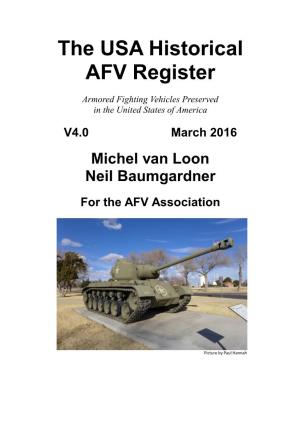 The USA Historical AFV Register