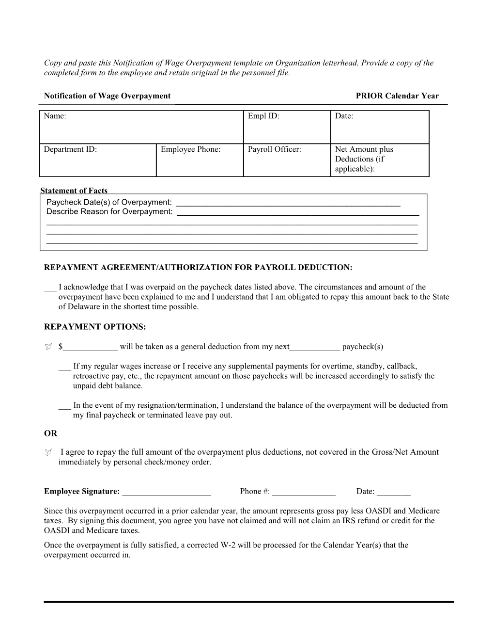 Delaware Phrst Central User Procedures