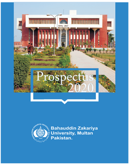 Bahauddin Zakariya University, Multan Pakistan. PROSPECTUS 2020