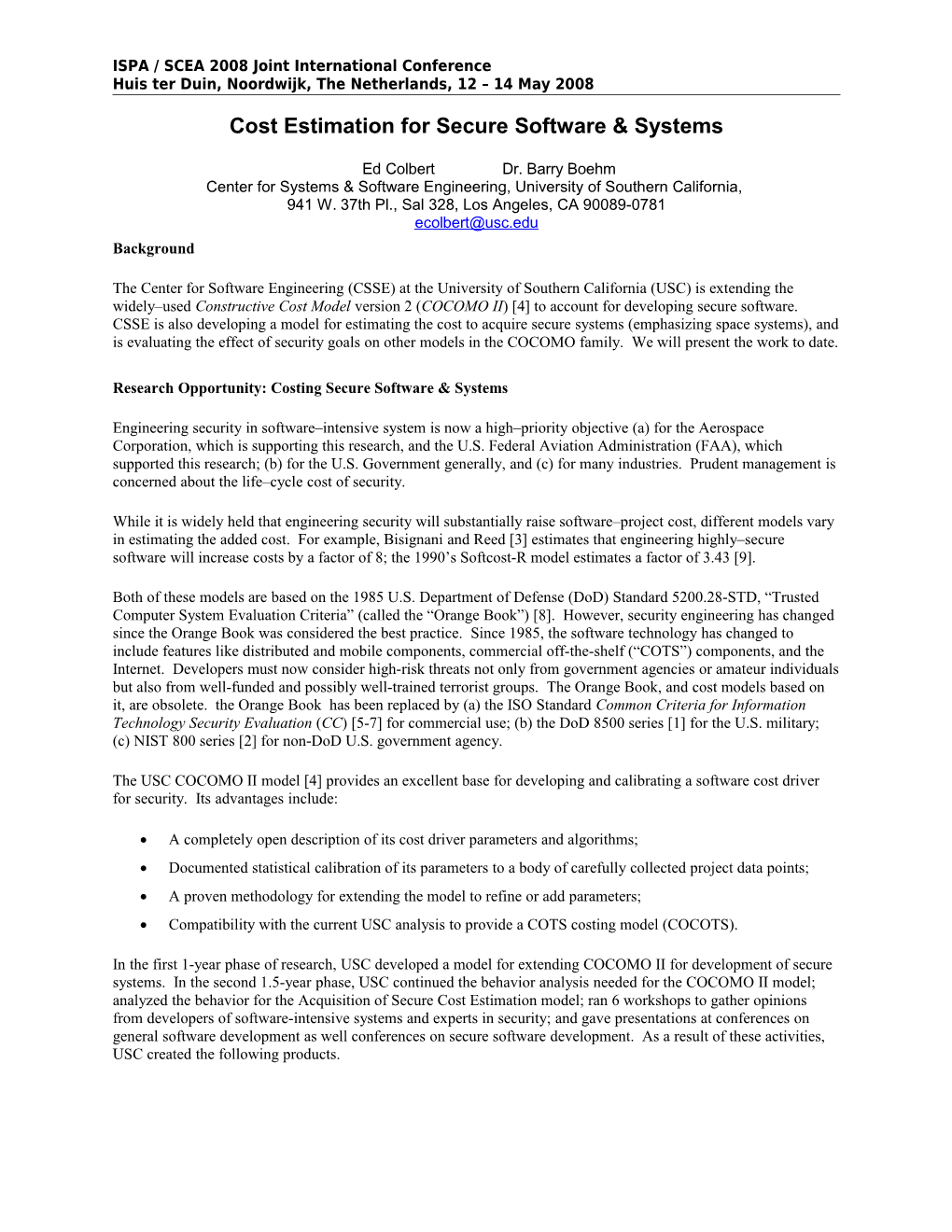 Proposed USC-CSE Extension to FAA Software Research